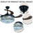 42" Modern Crystal Ceiling Fan With Led Light