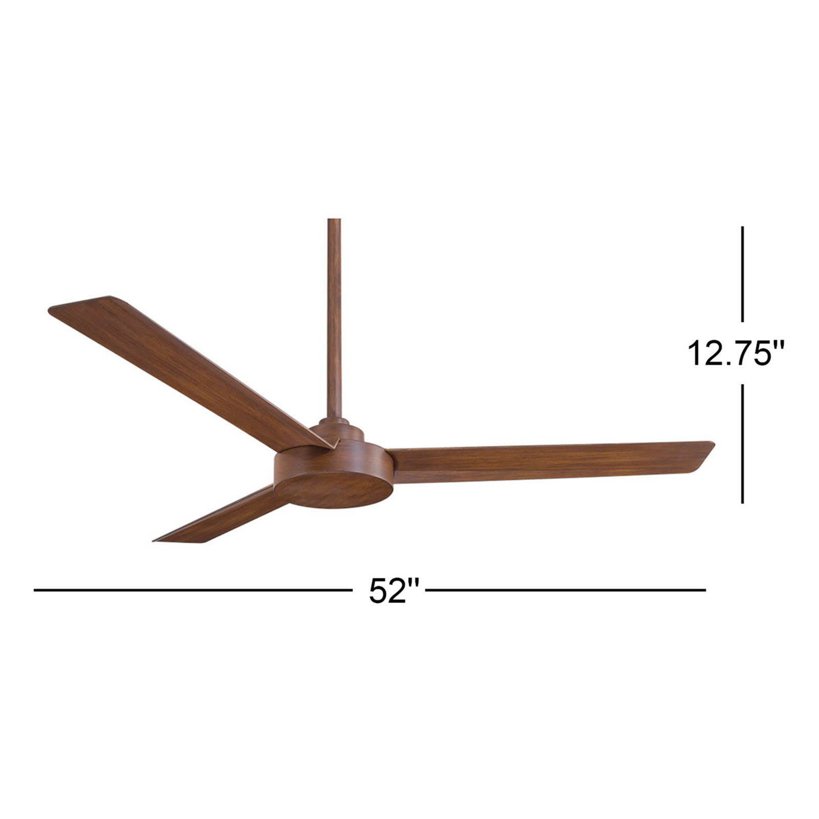 Roto 52" Ceiling Fan, Distressed Koa