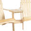 Chaise Adirondack en bois pour deux pour l'extérieur Outsunny, ensemble de chaises de foyer d'extérieur avec table et trou pour parasol, chaises de patio pour terrasse, piscine, jardin