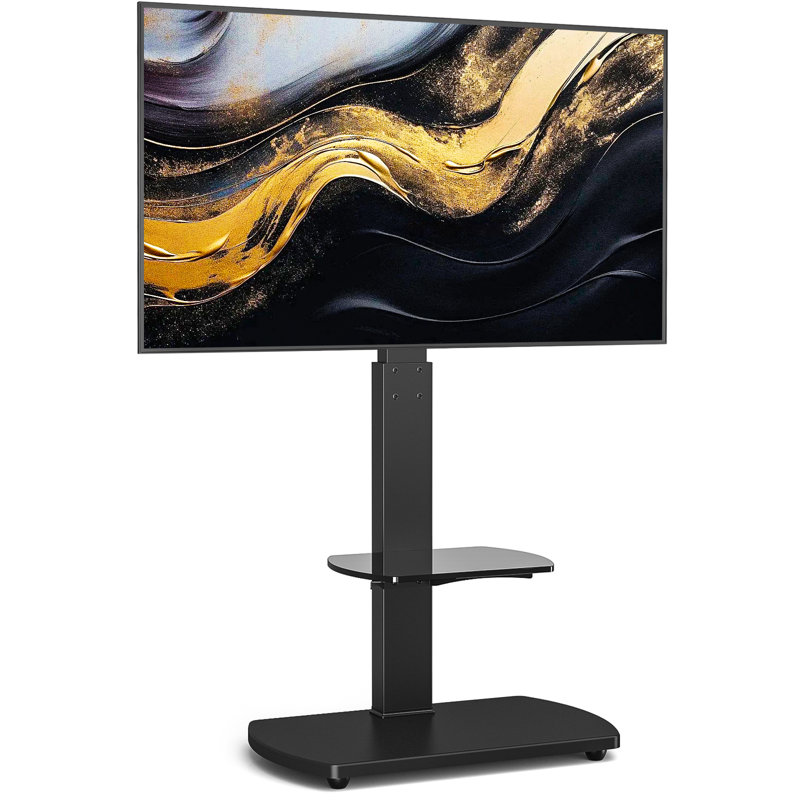 Ainoah Unfinished TV Stand for TVs up to 65", Black