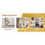 Ensembles de table de salle à manger spacieux en verre avec 8 chaises durables, élégance moderne pour la maison