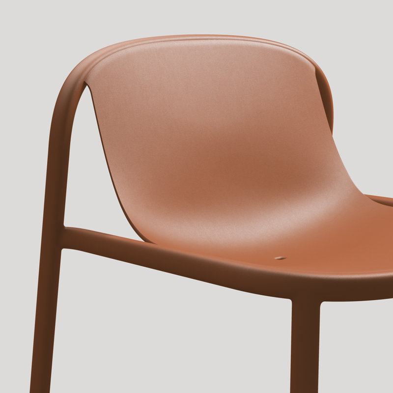 Decade Outdoor Lounge Chair, Tomato