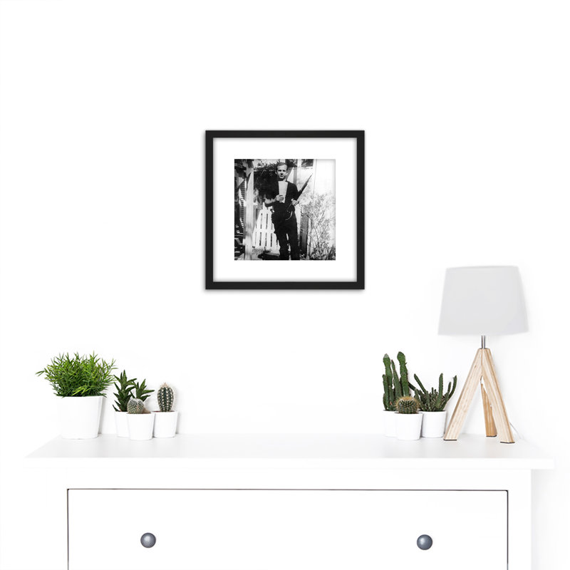 JFK Kennedy Assassin Harvey Oswald Backyard - Single Picture Frame Print