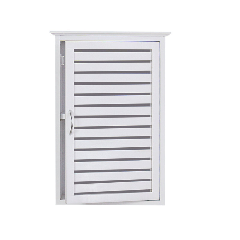Solid Wood Bathroom Cabinet, White
