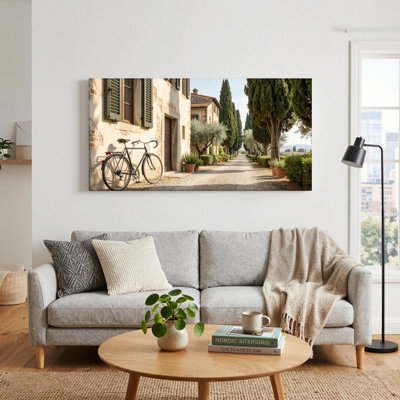 Tuscan Villa Canvas Wall Art Oil Painting Print Set Of 1