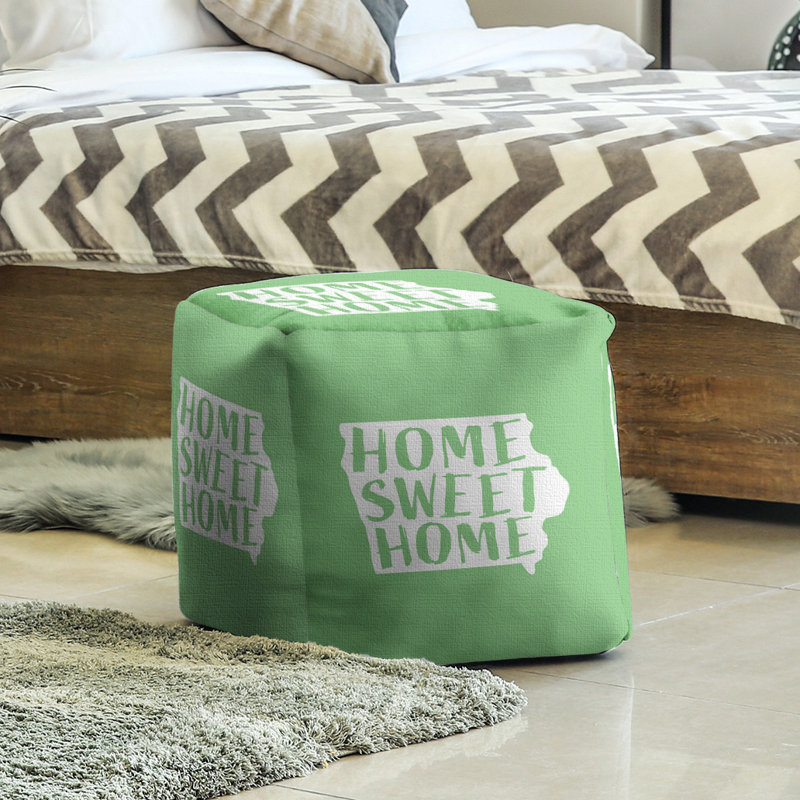 Upholstered Ottoman, Green