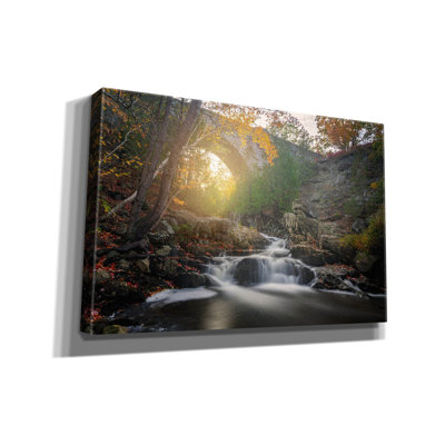 «Autumn At Duck Brook Bridge» par Rick Berk, art mural sur toile