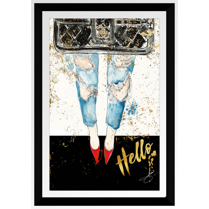 «Blind Date», reproduction d'impression sur toile tendue, H 39,5 po x l 27,5 po x P 0,75 po, Acrylique avec cadre noir
