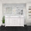 Meuble-lavabo double avec plateau en marbre de culture-724823863-724823860