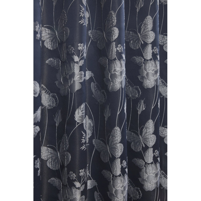 Leah Room Darkening Sliding Panel Pair, Navy, Width 116 x Drop 137cm