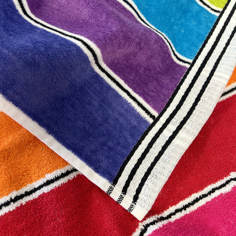 Theon Stripe Rainbow Beach Towel