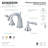 Kingston Brass Century Two-Handle 3-Hole Deck Mount Widespread Bathroom Faucet with Brass Pop-Up Drain-29273211
