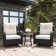 LayinSun 3 Pieces Swivel Gliders Patio Chairs Set With Side Table