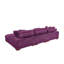 Grand canapé modulaire à double assise en velours côtelé Large Seating-879624590