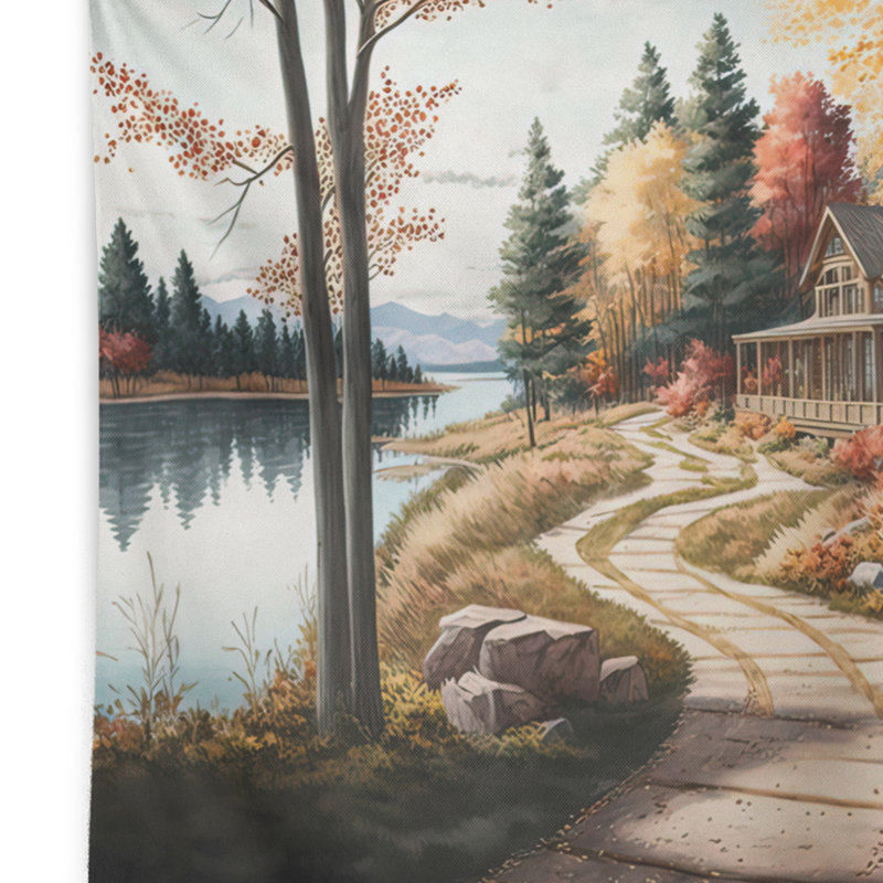 - Tapisserie murale maison de campagne / campagne, H 50 po x l 60 po