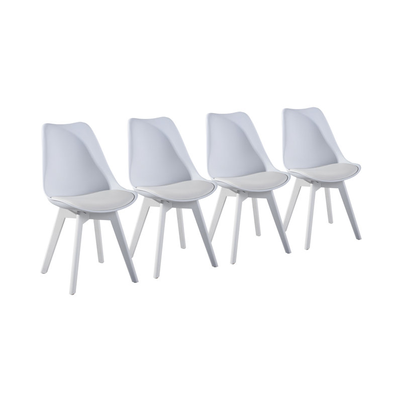 Abella 46cm H Upholstered Dining Chair, White