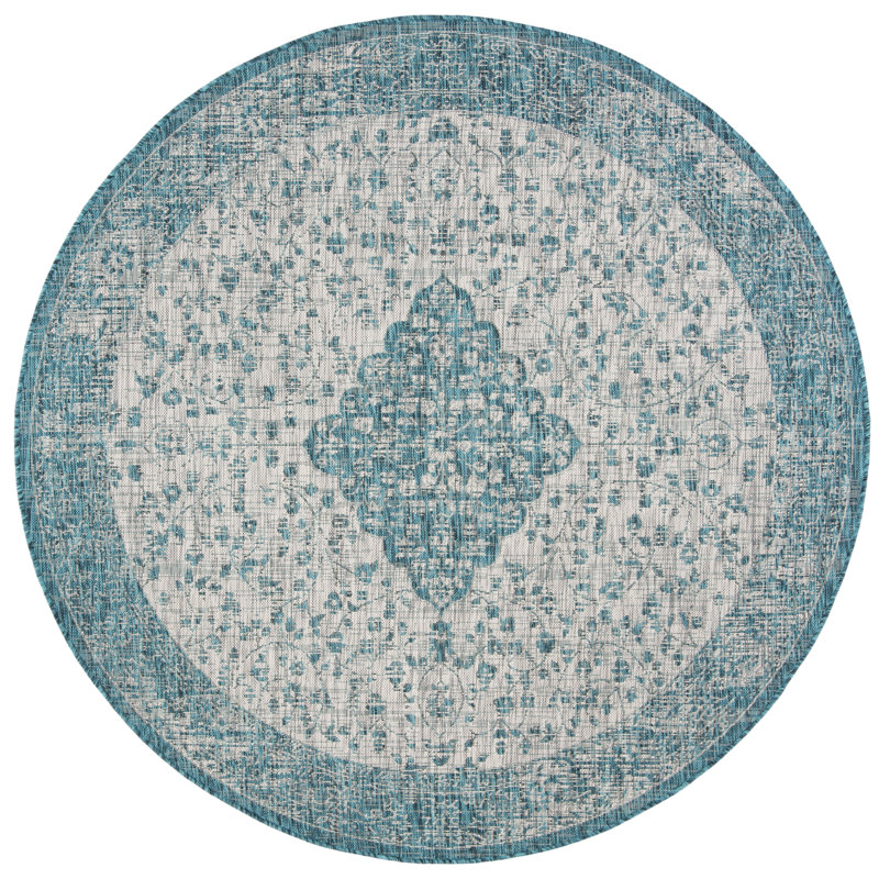 Tapis d'intérieur / extérieur performance Amedee, Rond 5 pi 3 po