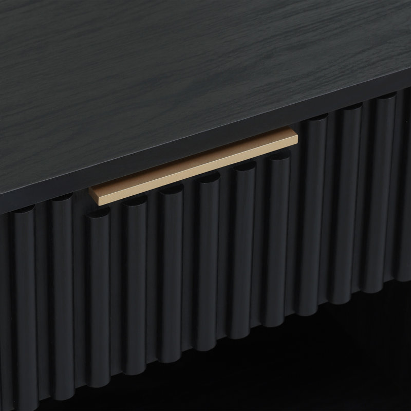 Lylia 1 Drawer Nightstand, Black