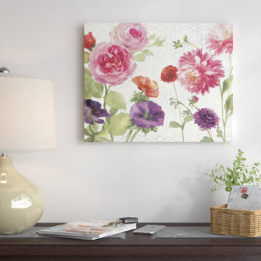 DiaNocheDesigns Echinacea Flowers On Canvas by Brazen Design Studio Print