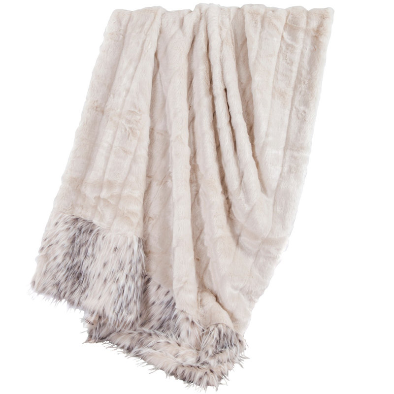Snow Leopard Machine Woven Throw Blanket