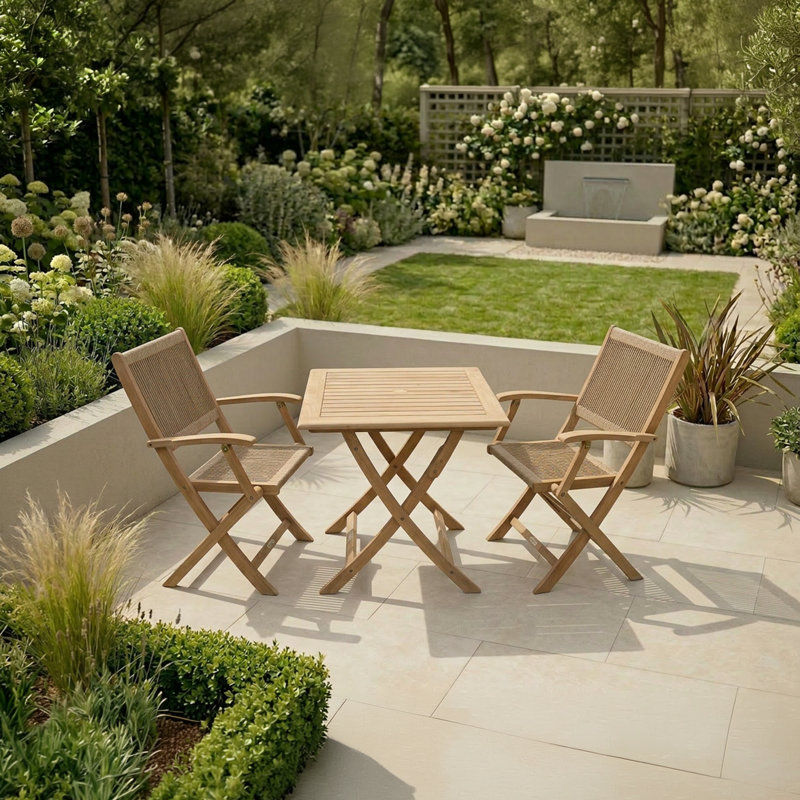 Square 2 - Person 70cm Long Bistro Set