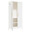 Garde-robe en métal avec 2 portes, 71 pouces de hauteur, rangement portable pour petits appartements et dortoirs, assemblage facile, acier laminé à froid