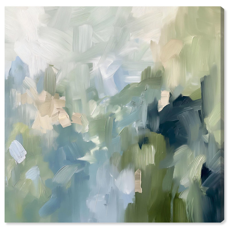 Minted Brush Canvas Minimal Abstracts by Art Remedy, No Frame, 40" H x 40" W, Wrapped Canvas