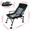 Chaise longue de camping inclinable - Coussins confortables, réglables, + noir + gris portatif inclinable à 360 degrés, réglable
