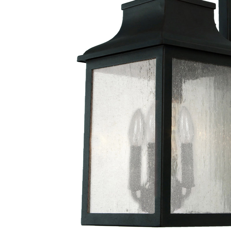 Lanterne murale d'extérieur Raedawn, 31'' H X 14'' W X 18'' D., Noir, 3