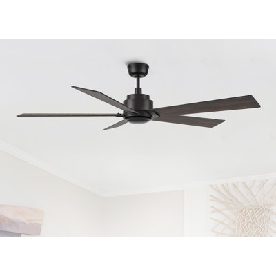 Ventilateur de plafond à moteur à courant continu de 60 pouces avec télécommande, sans lumière