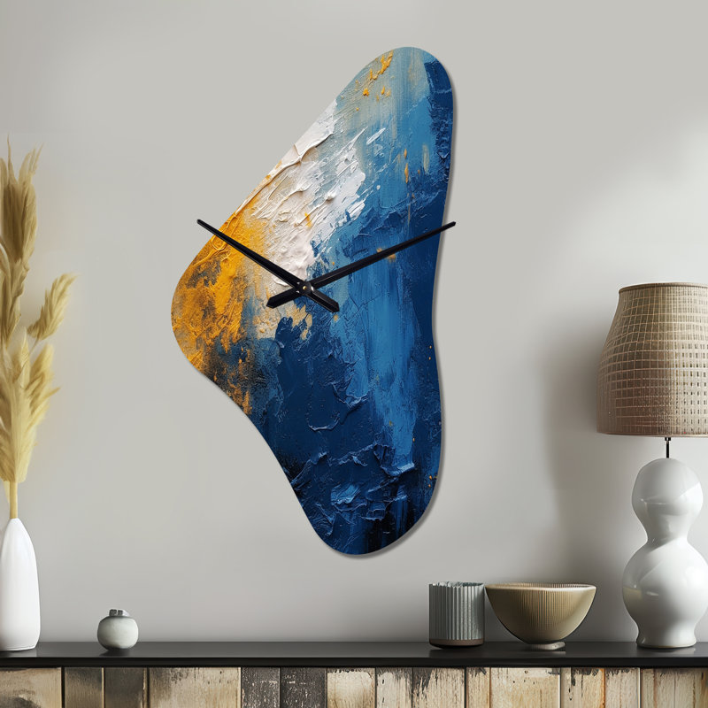 Mandal - Horloge murale forme Boomerang - forme unique, Grand