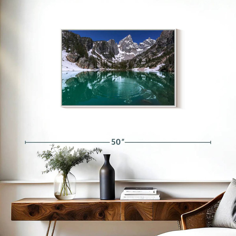Delta Lake Grand Teton, Cadre flottant blanc, 31 po x 21 po