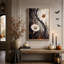Toile murale d'Halloween avec fleurs blanches et vignes épineuses et lueur orange-2098085437