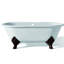 Baignoire de trempage autoportante en fonte 70 po. X 32 po. Janeese-17755876-17755877