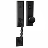 Bravura 915-906 Active Jacksonville Handleset with Macon Knob in Matte Black