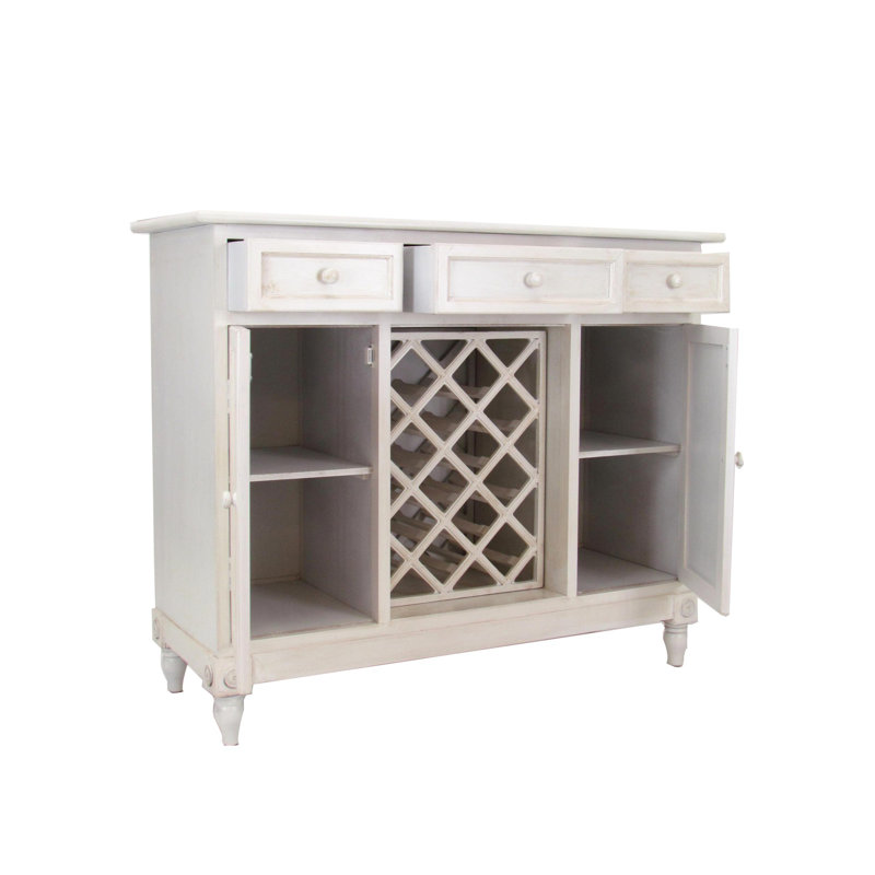 Buffet 3 tiroirs Noriega, Blanc