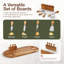 Ensemble de planches de charcuterie en acacia 30 po - 3 pièces magnétiques + 4 couteaux