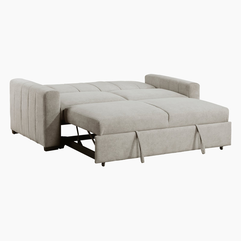 Canapé convertible en tissu texturé transitionnel Ruairi