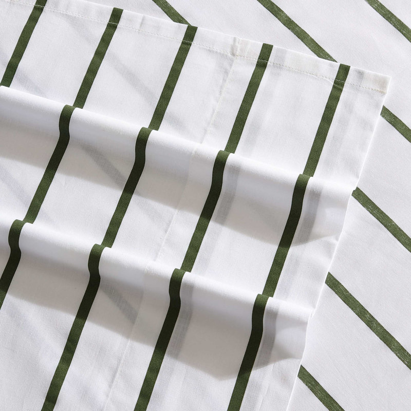 Ensemble de draps en percale de coton 200 fils Bradford, Ensemble de draps pour lit double avec 2 taies d'o