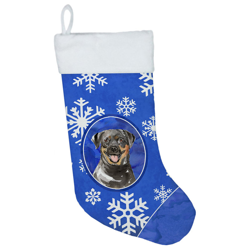 Chaussette de noël winter flocons de noël, Rottweiler