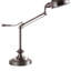 Lampe de table réglable en métal de 24,5 po de hauteur avec bras pivotant perchoir, finition argentée