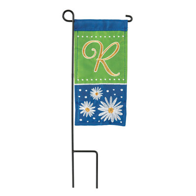Mini drapeau marguerite monogramme 4 x 8,5