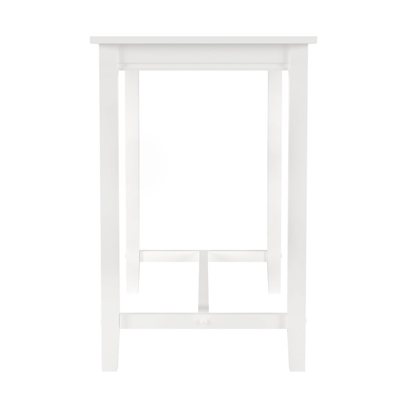 Table bistro Bartonville, H 36 po x L 47,25 po x l 23,75 po, Blanc