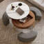 Table basse moderne à plateau relevable avec 3 repose-pieds gigognes