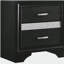 Black 2-drawer Nightstand with Hidden Jewelry Tray
