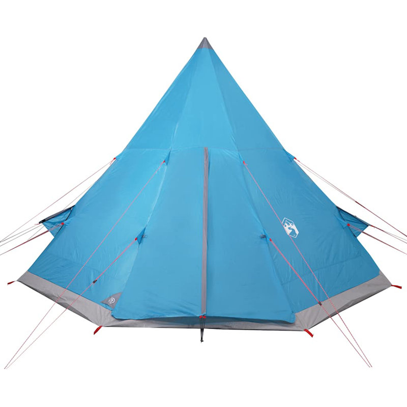 Tente de camping Vidaxl Tipi 4 personnes imperméable, Bleu