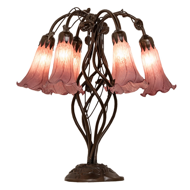 Meyda Tiffany & Stained Glass Table Lamp, Lavender
