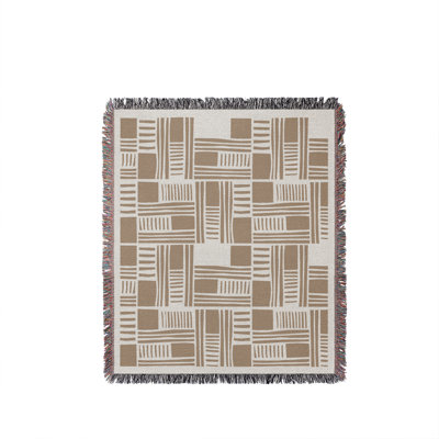 Anala Abstract  Cotton Throw Blanket
