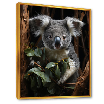Gris Koala Climber 1 - Koala Animal, art mural