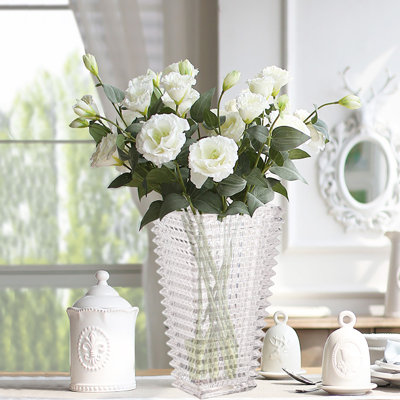 Vase à fleurs en cristal, vases à fleurs en verre pour le salon, la chambre à coucher, la cuisine, la table à manger